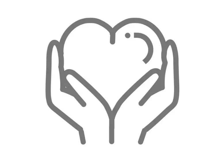 Ikona serca w&nbsp;dłoniach